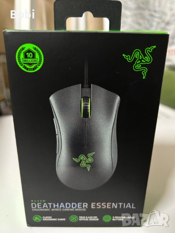 Геймърска мишка Razer DeathAdder Essential, снимка 2 - Клавиатури и мишки - 43731095