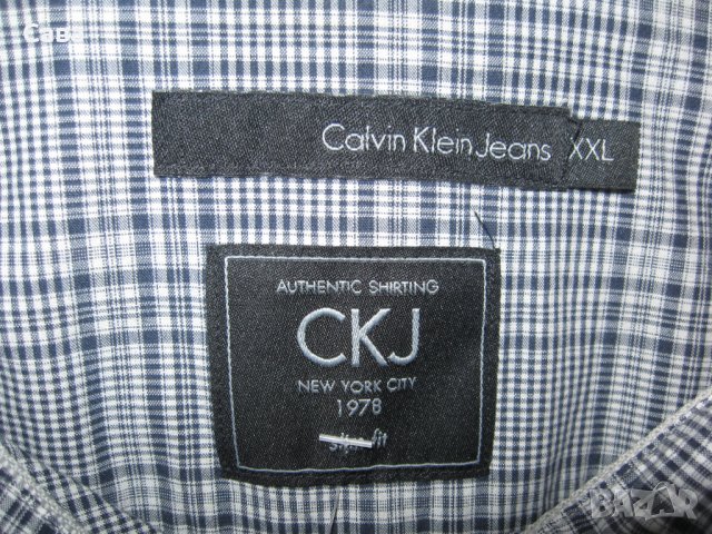 Риза CALVIN KLEIN  мъжка,Л-ХЛ, снимка 1 - Ризи - 37953298