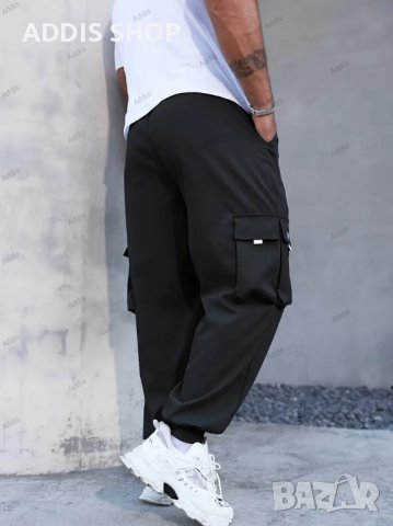 Мъжки ежедневни карго панталони в уличен стил с голям размер, 3цвята, снимка 15 - Панталони - 43900188