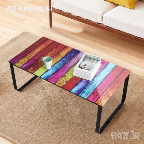 Стъклена масичка за кафе BZYYCT025RB , снимка 6 - Маси - 35093836