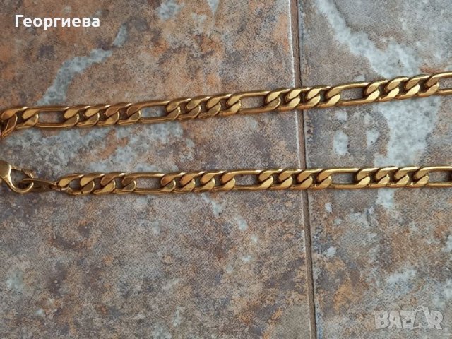 Жълт стоманен ланец/синджир, снимка 2 - Колиета, медальони, синджири - 38368705