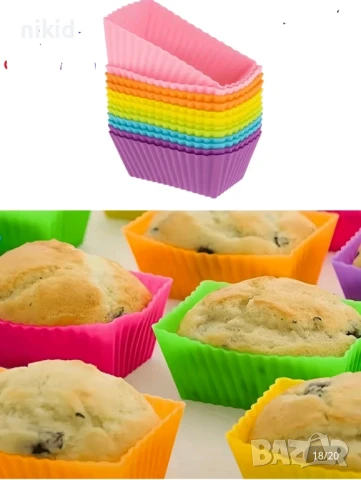Правоъгълна купичка правоъгълник правоъгълна фирма силиконов молд за мъфини кексчета сапун гипс , снимка 2 - Форми - 50587794
