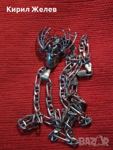 ФИГУРАЛЕН СРЕБЪРЕН ПЕНДАНТ ЛАКИРАНО СРЕБРО ВИСОКА ПРОБА със СРЕБЪРЕН ЛАНЕЦ СРЕБРО 925 ITALY 49837, снимка 12 - Колиета, медальони, синджири - 49275095