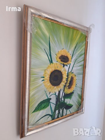 Картина слънчогледи , снимка 3 - Картини - 33104230