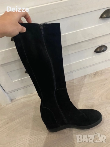 Дамски ботуши естествен велур, снимка 2 - Дамски ботуши - 52737423
