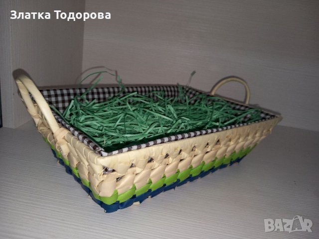 Панерче с трева за Великден , снимка 6 - Декорация за дома - 38700944
