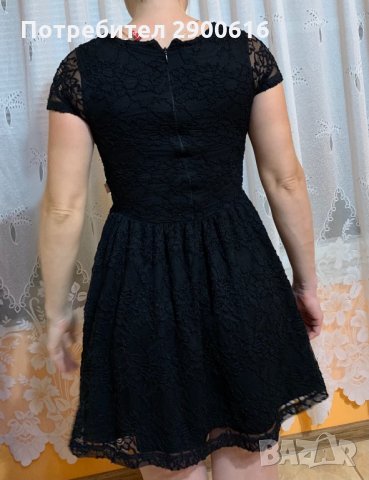 Черна елегантна рокля, снимка 7 - Рокли - 33110685