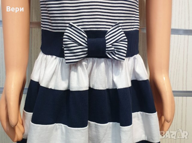 Нова детска моряшка рокличка с панделка, 12-18 месеца, снимка 10 - Бебешки рокли - 29040382