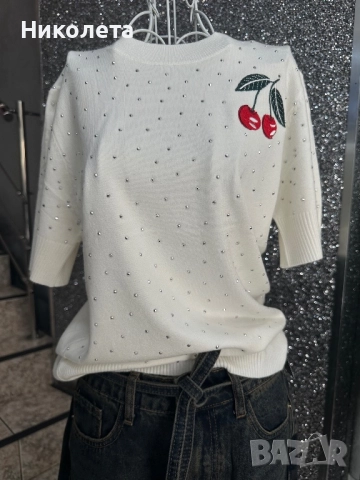 Блуза фино плетиво 4 цвята, снимка 4 - Блузи с дълъг ръкав и пуловери - 51605755