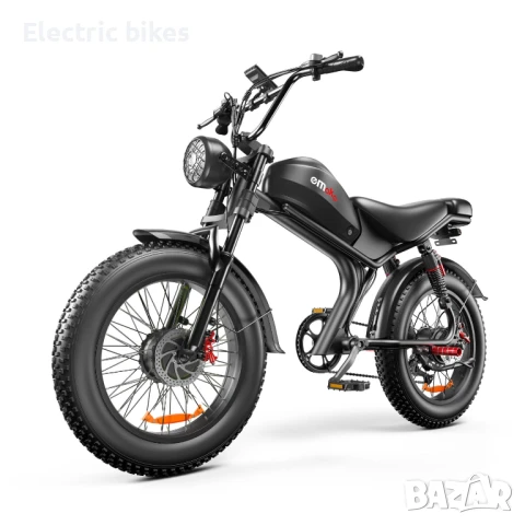 Електрически велосипед Emoko C93 – 2×1000W, 48 V 23 Ah, 20″ Fat Tyre, снимка 4 - Велосипеди - 51421411