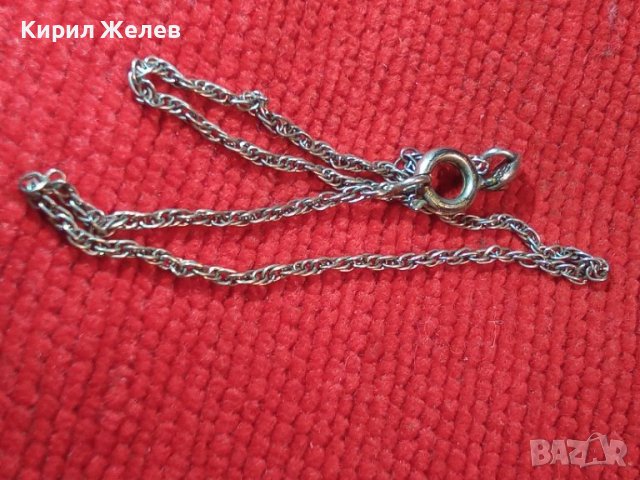 ТЪНКА ФИНА СРЕБЪРНА ГРИВНИЧКА СРЕБРО 925 ПОДХОДЯЩА и за ГЛЕЗЕН ЗАКОПЧАЛКАТА е САМО ПОСРЕБРЕНА! 25974, снимка 2 - Гривни - 35975166