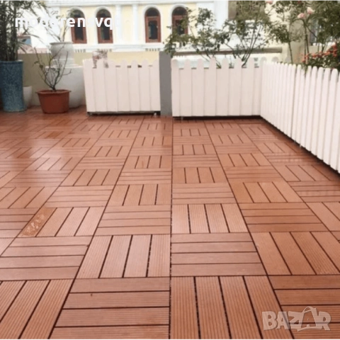 Декинг плочки светло кафяви WPC, снимка 2 - Декорация за дома - 51692423