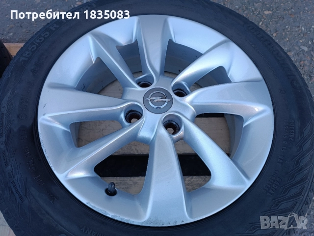 Лети джанти 15ки 4х100 Opel + летни гуми 185/65/15 Continental, снимка 7 - Гуми и джанти - 52495443
