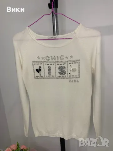 Блуза нежно плетиво универсален размер, снимка 9 - Блузи с дълъг ръкав и пуловери - 48764582