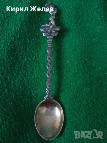 FONTEIN BRABO ANTWERPEN СТАРА ФИГУРАЛНА КОЛЕКЦИОНЕРСКА СРЕБЪРНА ЛЪЖИЧКА СРЕБРО 835 БЕЛГИЯ 43005, снимка 15 - Колекции - 44375321