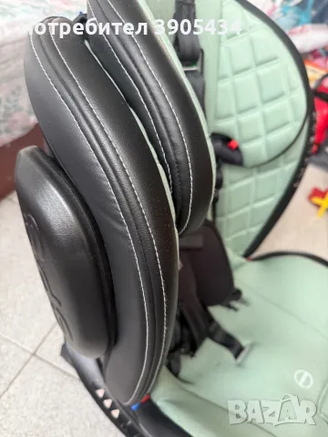 Като ново! Столче за кола цвят мента от 0-36 кг, снимка 5 - Столчета за кола и колело - 50312130