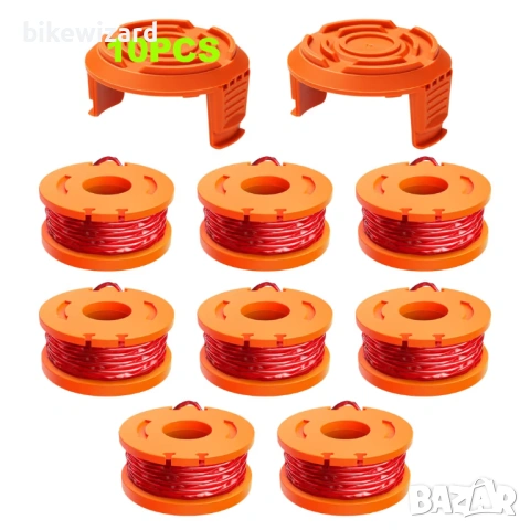 10 пакета резервни макари за тример за трева, съвместими с всички тримери за трева Worx с 20V 