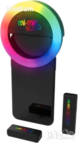 Безжичен микрофон Mi-Mic Live / 30 RGВ LЕD светлини, снимка 3 - Музикални играчки - 48549720