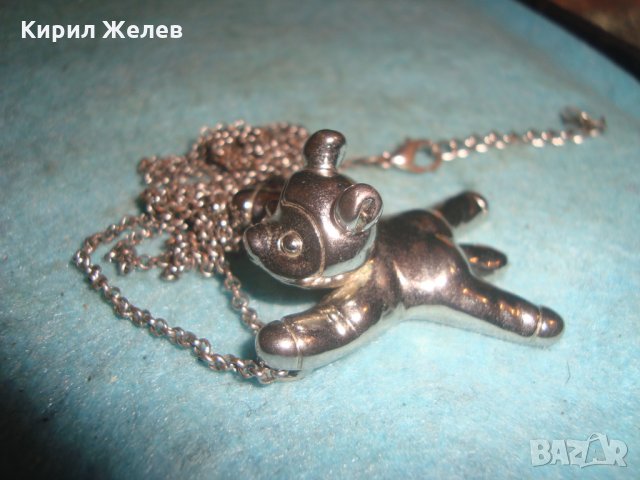 НИКЕЛИРАНА СРЕБРИСТА ФИГУРКА - МОДЕН МЕДАЛЬОН със СИНДЖИРЧЕ АРТ ВИСУЛКА 3064 , снимка 12 - Колиета, медальони, синджири - 35322833