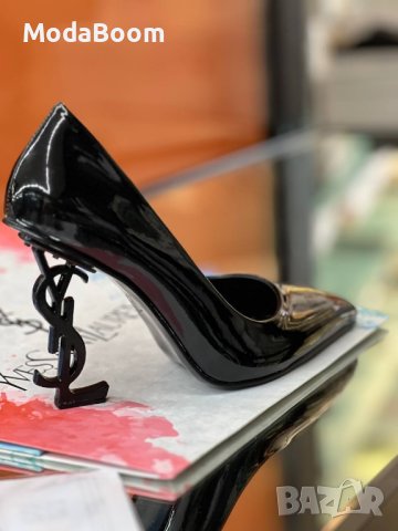 🤩⚡Yves Saint Laurent уникални черни и черен мат дамски обувки на ток⚡🤩, снимка 4 - Дамски обувки на ток - 44132168