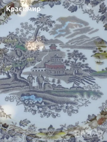 Чинии с английски трансферни декори. Две манифактури с различни интерпретации , снимка 4 - Чинии - 47369328