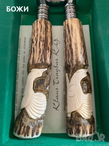 Ножица Solingen Germany с дръжки от истински рог – нова в кутия (220 лв), снимка 3 - Други - 52436155