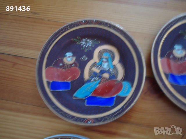 Уникални стари порцеланови чинийки ръчно рисувани Японски, снимка 1 - Декорация за дома - 26341735