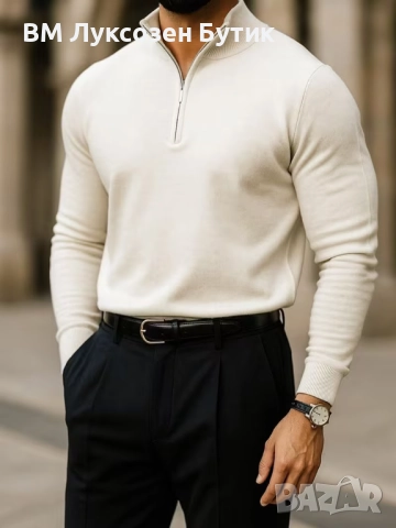 Мъжки топъл луксозен пуловер – качество от BMLuksozenButik