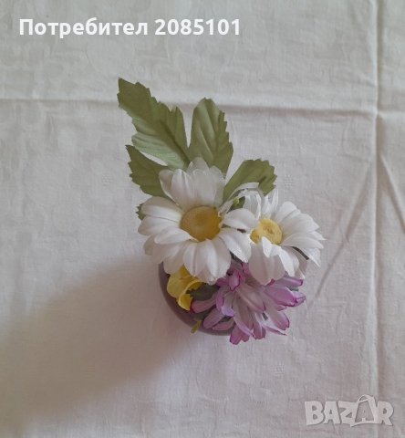 Вазички с изкуствени цветя, снимка 4 - Декорация за дома - 43900121