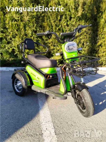 Двуместна електрическа триколка Vanguard Pudding 1800W-48V-20Ah - GREEN
