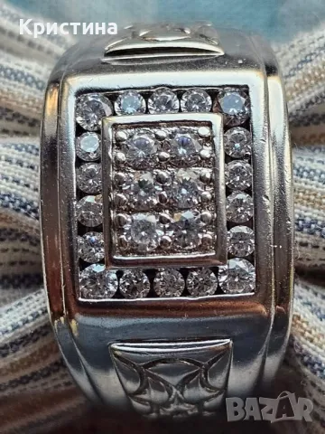 Масивен сребърен пръстен , снимка 3 - Пръстени - 49040814