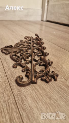 Масивна чугунена закачалка– 960гр, снимка 5 - Закачалки - 43342874