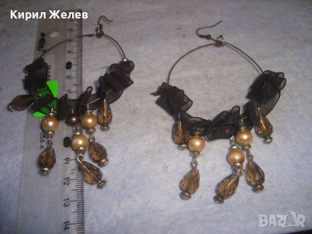 ДАНТЕЛЕНИ ПЕРЛЕНИ КРИСТАЛНИ БЕЛ ЕПОК СТИЛ ВЕЧЕРНИ АРТ ОБЕЦИ 8913, снимка 4 - Обеци - 36620848