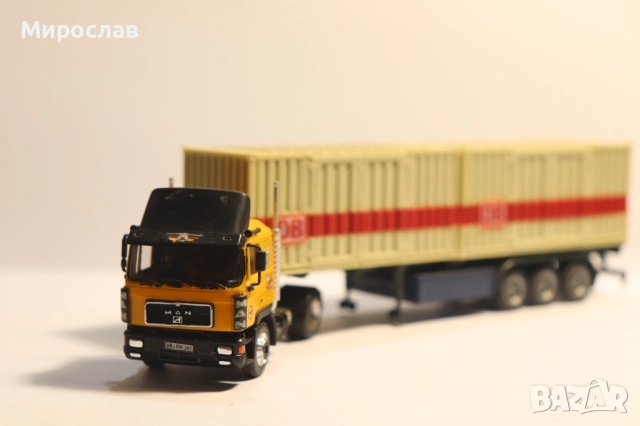HERPA 1:87 H0 МАН MAN КОНТЕЙНЕР КАМИОН МОДЕЛ, снимка 3 - Колекции - 52434450