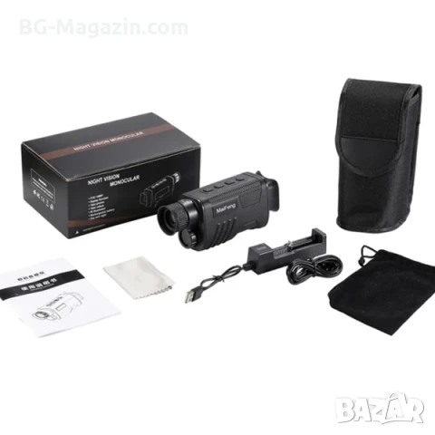 Мощен монокъл за нощно виждане уред за лов наблюдение на птици животни туризъм охрана нощен бинокъл, снимка 10 - Екипировка - 50931143