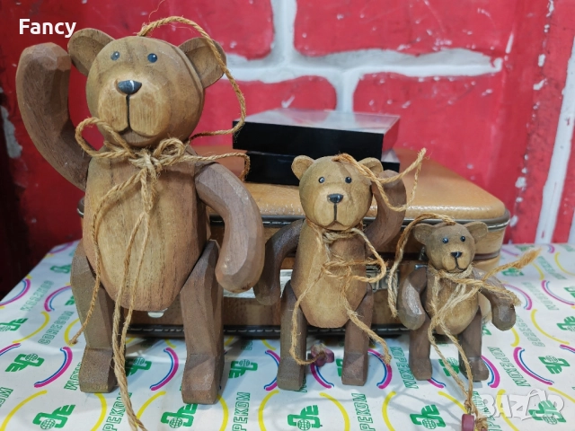 Ръчно изработени дървени мечета, снимка 10 - Антикварни и старинни предмети - 52481471