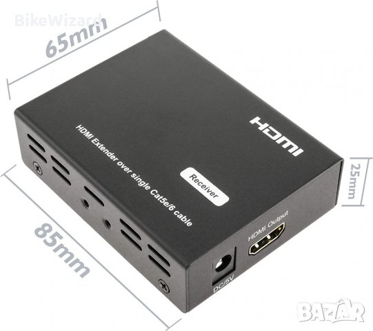 BeMatik HDMI сплитер приемник 8 порта чрез ethernet Cat.5e кабел  с IR (HB005) НОВО, снимка 3 - Суичове - 38389939