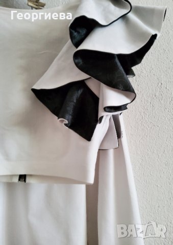 Красив чернобял сет от топ и пола, снимка 1