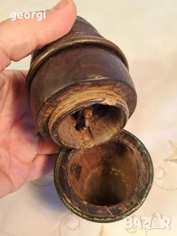 Стара дървена мелница за черен пипер   7/4, снимка 4 - Антикварни и старинни предмети - 49820506