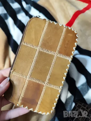 Портмоне от естествена кожа едно отделение с цип , снимка 1