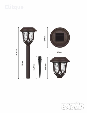 Соларна лампа за градина "уникален дизайн и визия" модел 2024 - 1 бр, снимка 4 - Други стоки за дома - 52869543