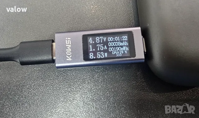 Type C USB тестер волтметър амперметър за проверка на зарядно телефон лаптоп портове, снимка 3 - Друга електроника - 47296563