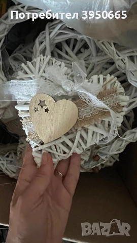 Декорация, бяло, сърца, снимка 5 - Други - 51857479