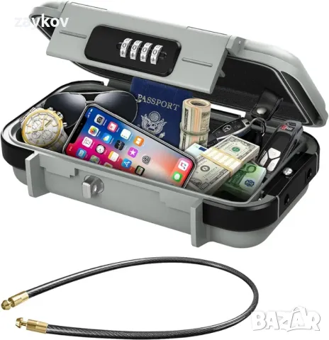 Надстроен преносим сейф, сейф с код, водоустойчив мини сейф за пътуване, снимка 2 - Други стоки за дома - 47498839