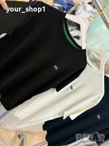 Lacoste дамска тениска с бродирано лого , снимка 2 - Тениски - 53058757
