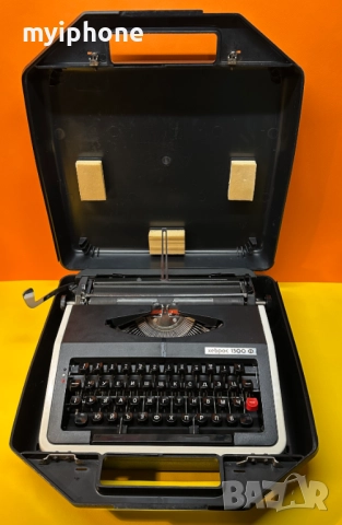 Пишеща Машина Хеброс 1300Ф 3 Цвята Кирилица нова лента топ състояние обслужена+подарък резервна лент, снимка 7 - Антикварни и старинни предмети - 49288527