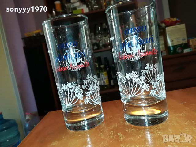 PLOMARI-ДВЕ ЧАШИ ЗА УЗО 1905221241, снимка 3 - Колекции - 36811048