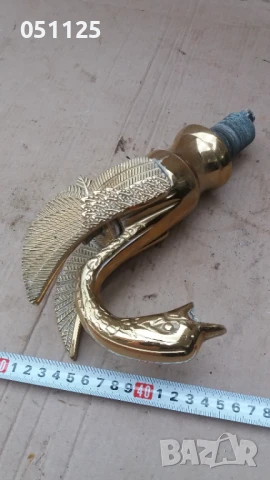 масивен бронзов кран с форма на птица , снимка 3 - Форми - 50659912