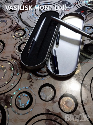 Писалка с мастило и химикалка шикозен подаръчен комплект, снимка 6 - Други - 52694468