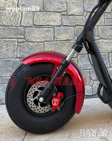 Електрически скутер ’Harley’1500W 60V+LED Дисплей+Преден LED фар+Bluetooth+Аларма+Мигачи и габарити, снимка 4 - Мотоциклети и мототехника - 36713064